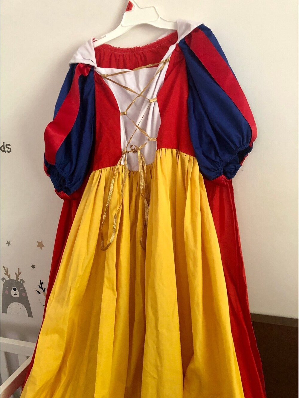 Snow White Halloween Costume Adult S Dress Cape Sturdy Quality 42/38cm Princess - Picture 2 of 8